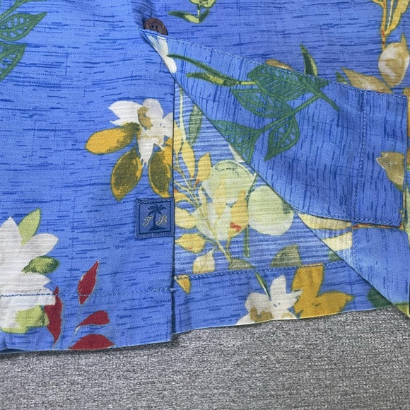 Tommy Bahama Silk Blend Short Sleeve Button Shirt Hawaiian Tropical Size Large - Picture 6 of 11